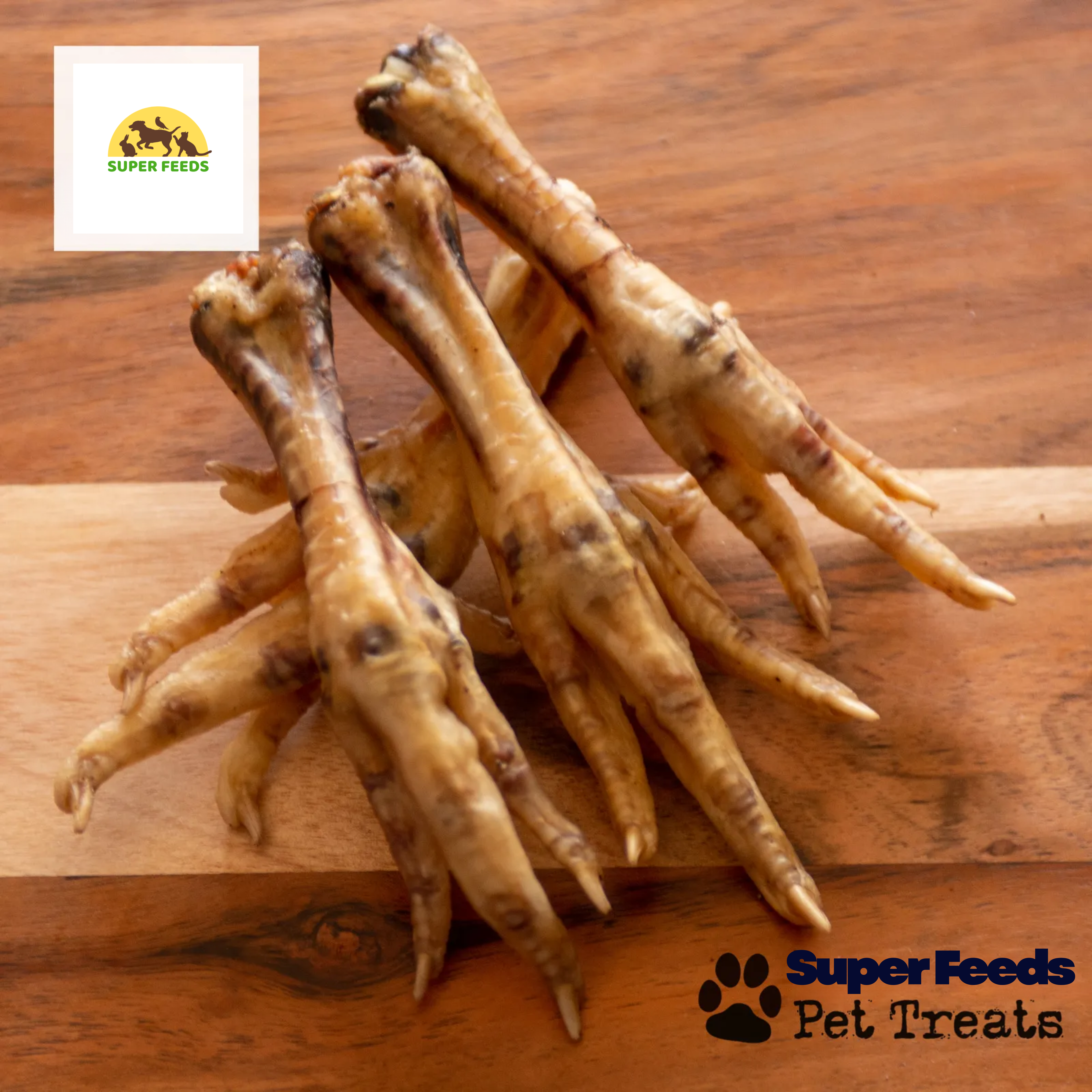 SF Natural Chews - Dehydrated Chicken Feet - 80 g - 8 Pcs