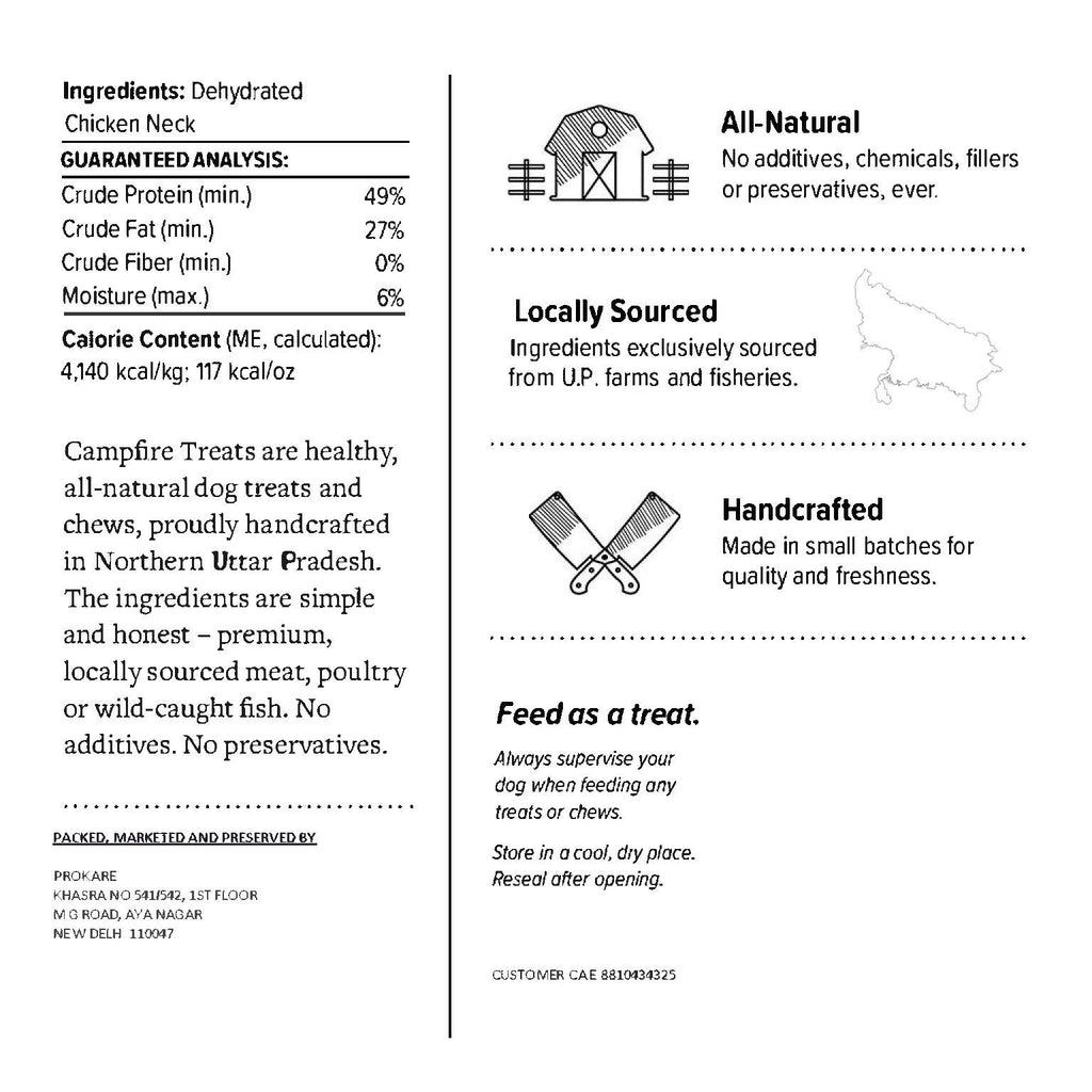 SF Natural Chews - Dehydrated Chicken Feet - 80 g - 8 Pcs