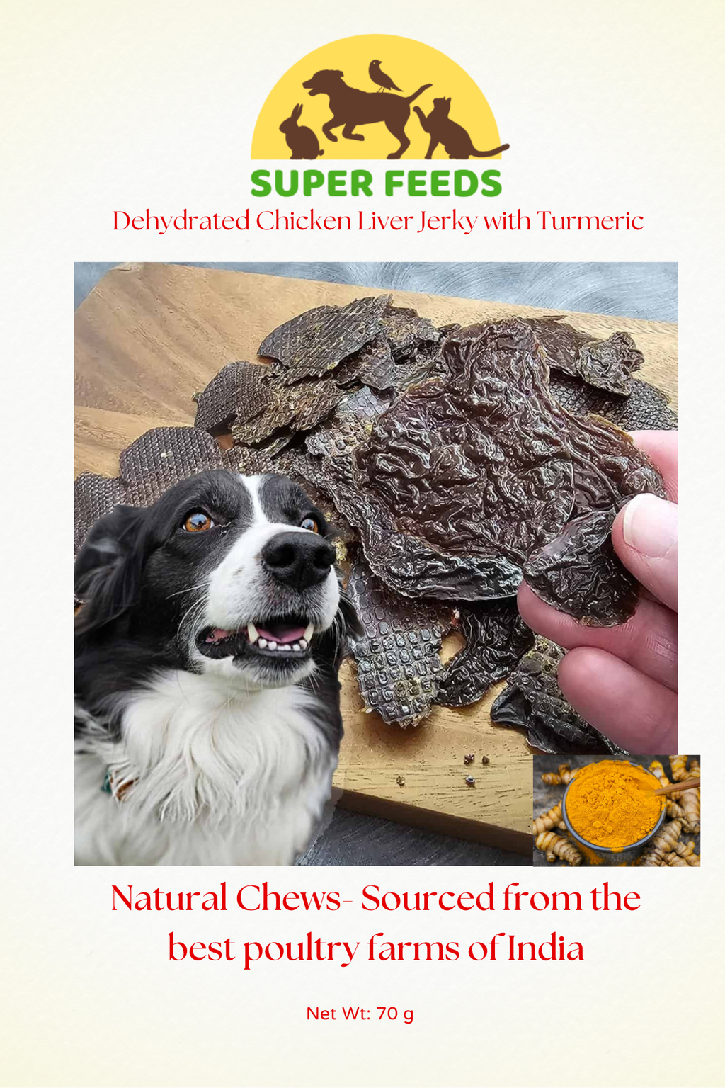 Chicken Liver Jerky With Turmeric - 70 g